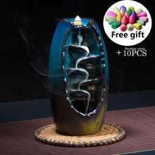 Hot sale Mountain River Handicraft Incense Holder Ceramic Backflow Waterfall Smoke Incense Burner Mother's Gift Home Decor