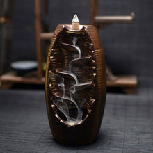 Hot sale Mountain River Handicraft Incense Holder Ceramic Backflow Waterfall Smoke Incense Burner Mother's Gift Home Decor