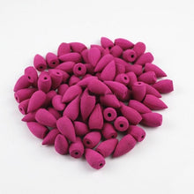 20Pcs Six Kinds Natural Reflux Tower Incense Backflow Incense Burner Censer Holder Tower Incense Ceramic Burner Fragrance Holder