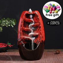 Hot sale Mountain River Handicraft Incense Holder Ceramic Backflow Waterfall Smoke Incense Burner Mother's Gift Home Decor