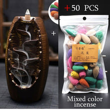 Hot sale Mountain River Handicraft Incense Holder Ceramic Backflow Waterfall Smoke Incense Burner Mother's Gift Home Decor