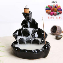 Hot Creative Tower Incense Ceramic Burner Fragrance Holder Backflow Censer Creative Aromatherapy Smoke Reflux Incense burner