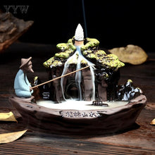 Traditional Buddha Hand Incense Burner Flower Lotus Smoke Waterfall Backflow Incense Burner Elegant Lotus Incense Holder Crafts