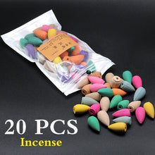 Mountains River Waterfall Incense Burner Fountain Backflow Aroma Smoke Censer Holder Office Home Unique Crafts+50 Incense Cones