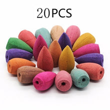 With 20pcs Mountain Smoke Waterfall Backflow Incense Cones Resin Backflow Incense Burner Mountain Stream Censer Holder