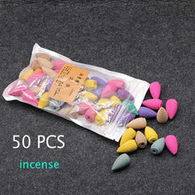 With 20pcs Mountain Smoke Waterfall Backflow Incense Cones Resin Backflow Incense Burner Mountain Stream Censer Holder