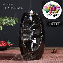 Hot sale Mountain River Handicraft Incense Holder Ceramic Backflow Waterfall Smoke Incense Burner Mother's Gift Home Decor