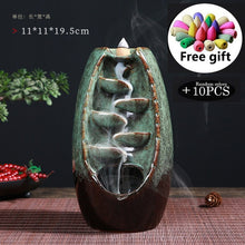 Hot sale Mountain River Handicraft Incense Holder Ceramic Backflow Waterfall Smoke Incense Burner Mother's Gift Home Decor